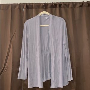 Long sleeve light weight gray cover up